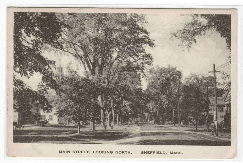 Main Street Sheffield Massachusetts 1921 postcard