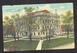 CHILLICOTHE MISSOURI LIVINGSTON COUNTY COURT HOUSE MO. VINTAGE POSTCARD
