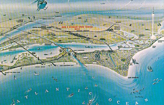 Florida Kennedy Space Center Aerial View Artist Concept