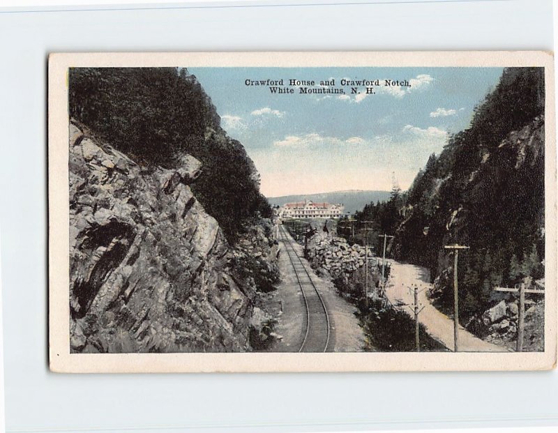 Postcard Crawford House and Crawford Notch, White Mountains, New Hampshire