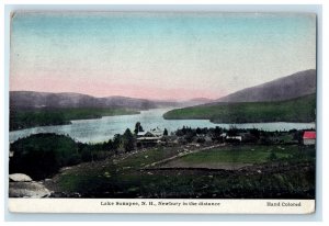 c1910's Lake Sunapee NH, View Of Newbury In The Distance Handcolored Postcard