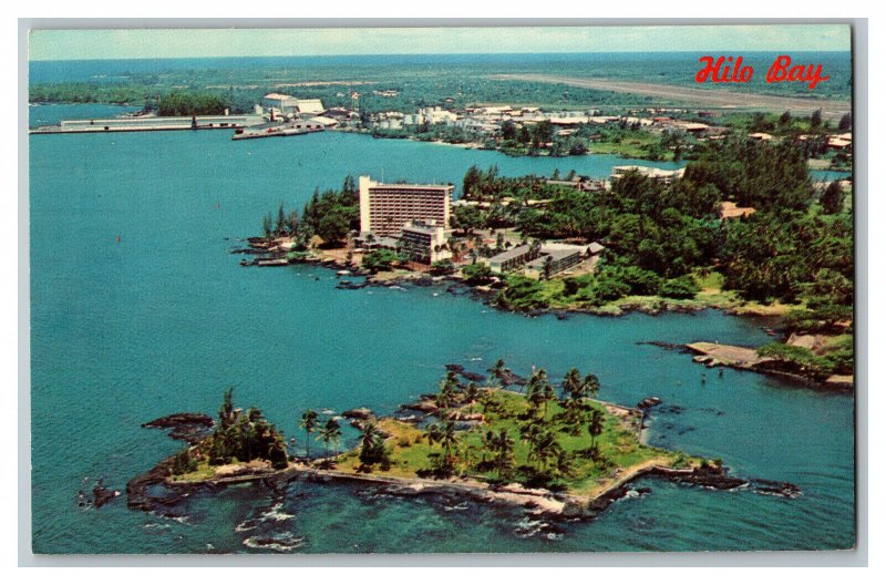 Postcard HI Hilo Bay Hilo Hawaii Vintage Standard Aerial View Card 