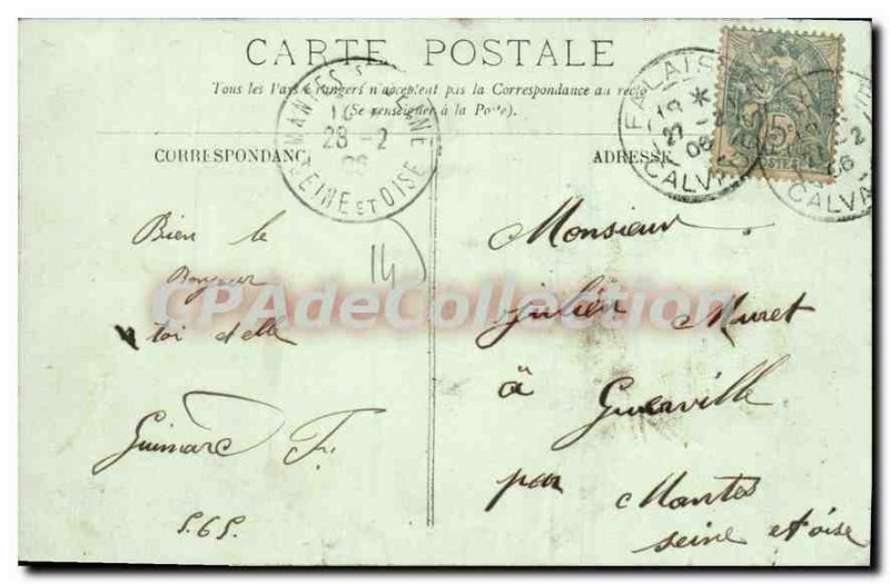 Postcard Old Barracks duly Falaise d'Urville