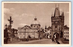 PRAGUE Old City Bridge Tower Czech Republic Postcard