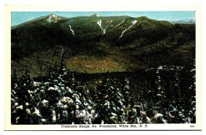 VTG Franconia Range, White Mountains, North Woodstock, NH Postcard