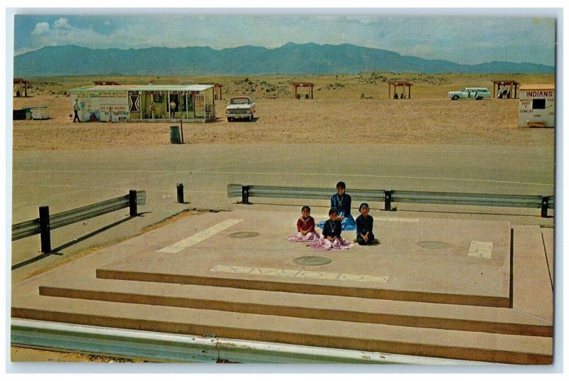 c1950's Arizona New Mexico Colorado Utah Four Corners Monument USA Postcard