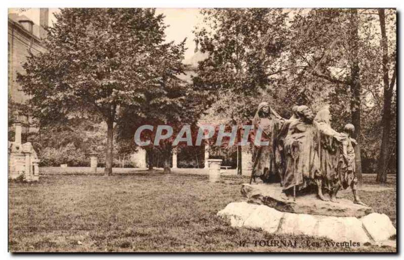 Old Postcard Tournai The Blind