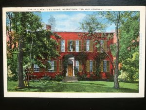 Vintage Postcard 1938 The Old Kentucky Home Bardstown Kentucky