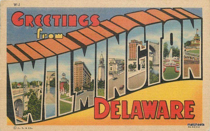 1950s Large Letters Multi View Wilmington Delaware Teich postcard 12111 