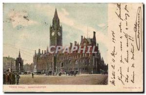 England - England - Manchester - Town Hall - Old Postcard