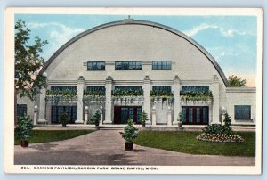 Grand Rapids Michigan Postcard Dancing Pavilion Ramona Park Exterior View 1920