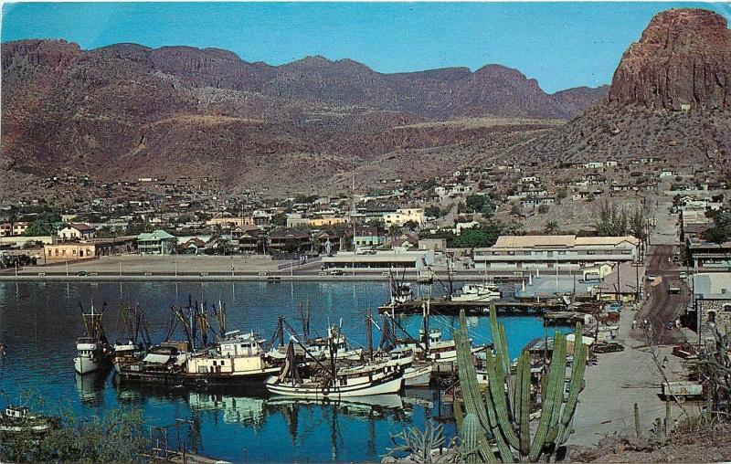 Vintage 1960s Postcard; Guaymas Shrimp Fleet Fishing Sonora Mexico Unposted