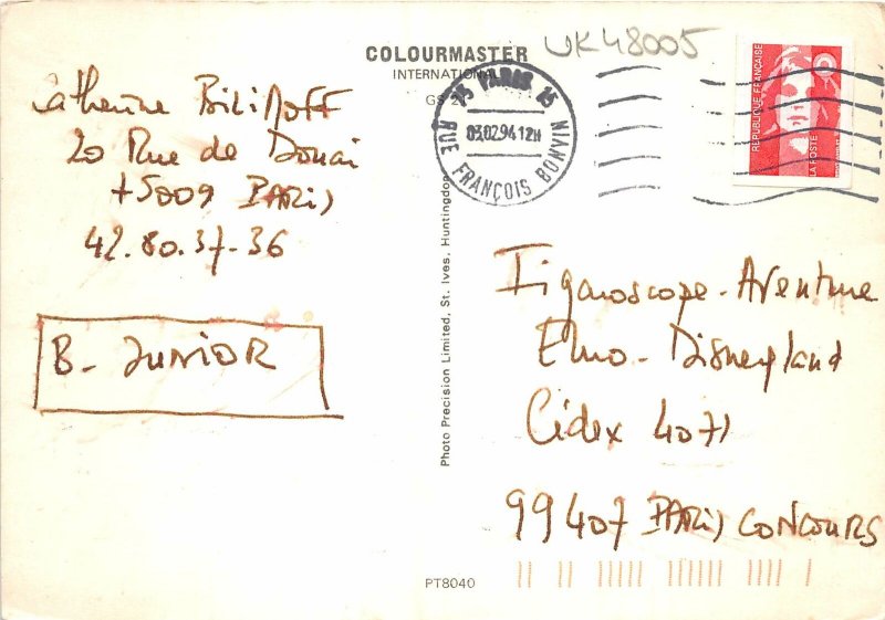 uk48005 london uk  flag postcard