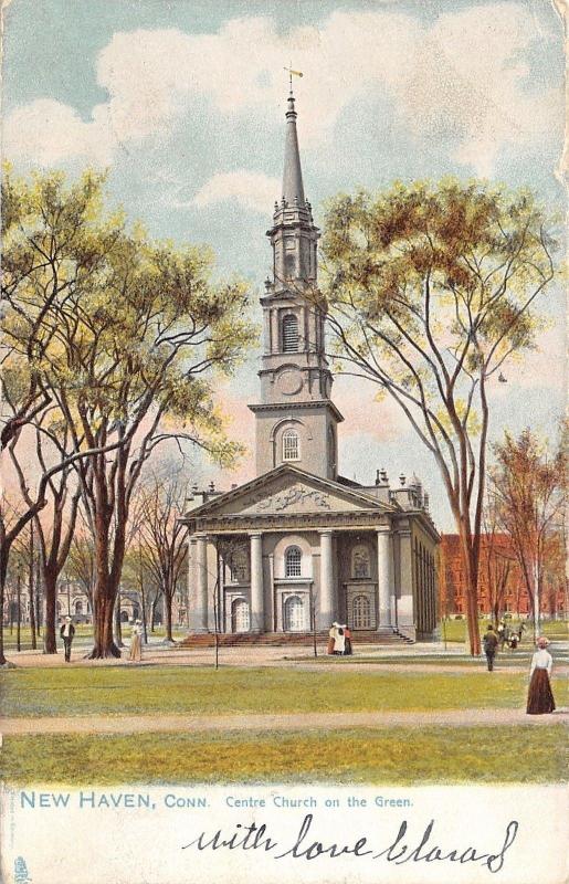 New Haven Connecticut~Centre Church on the Green~1905 Postcard~TUCK 