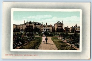 Winnipeg Manitoba Canada Postcard General Hospital c1910 Antique Unposted