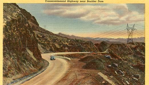 NV - Boulder Dam, Transcontinental Highway