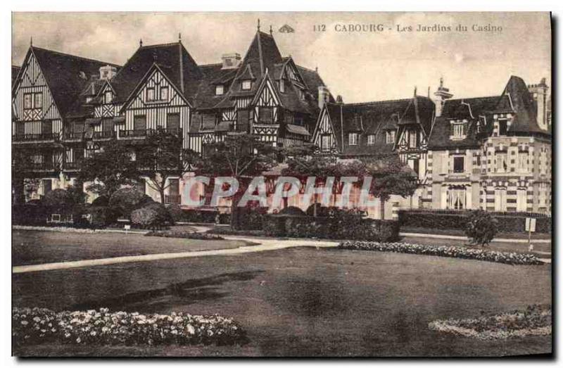 Postcard Old Casino Gardens Cabourg