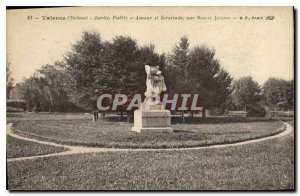 Old Postcard Valence (Drome) Public Garden Love and Servitude by Marcel Jacques