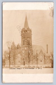 J99/ West Alexandria Ohio RPPC Postcard c1910 Lutheran Church 368