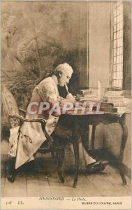 Old Postcard The Poet Meissonier Museum of Louvre Paris