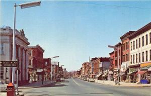 Somerville NJ Street View Storefronts Old Cars Postcard