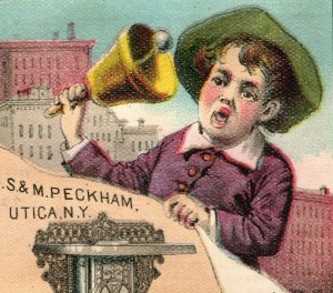 1880s-90s J.S & M. Peckham Stoves Child Ringing Bell C. Hydon P194