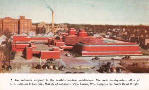 Racine Wisconsin Johnson Wax Office Frank Lloyd Wright Vintage Postcard AA32477