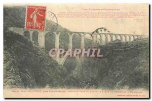 Old Postcard The Pyrénées-Orientales Great Bridge Sejourne Montlouis