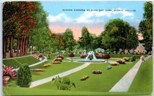 M-76586 Sunken Gardens at Glen Oak Park Peoria Illinois USA