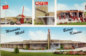 Motel Waconda Beloit Kansas Postcard PC453