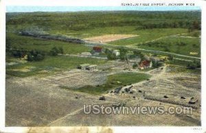 Reynolds Field Airport - Jackson, Michigan MI Postcard