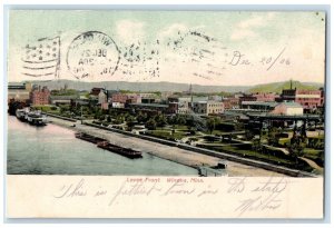 1906 Levee Front Exterior Steamer Ship Dock Winona Minnesota MN Vintage Postcard