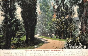 Nottingham Ohio 1910 Postcard Entrance to Ursuline Convent