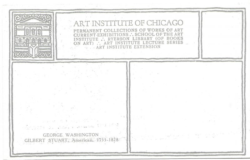 US Art Institute of Chicago - George Washington.  Mint Card.