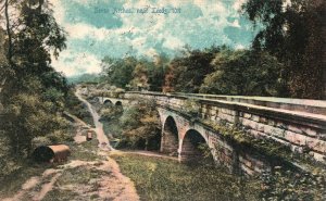 Vintage Postcard Seven Arches Aqueduct Bridge in Leeds England 