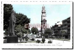 Old Postcard Porto Torre dos Clerigos vista do jardim joao Chages