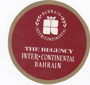 Bahrain The Regency Intercontinental Hotel Vintage Luggage Label sk3237