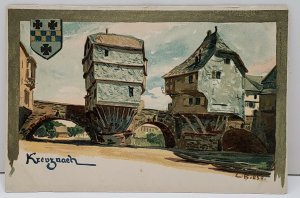 Germany, Karl Biese Artis Signed Bad Kreuznach 1899-1900's Postcard B1