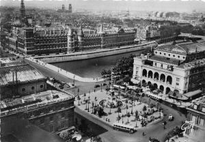 BR12342 Paris Panorama sur la place du Chatelet  real photo  france