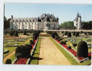 Postcard Le chateau, vus du jardin de Diane de Poitiers, Chenonceaux, France