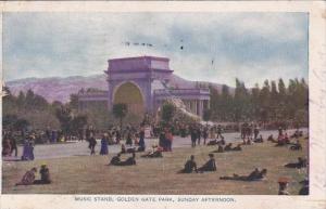 California Lincoln Music Stand Golden Gate Park Sunday Afternoon 1907