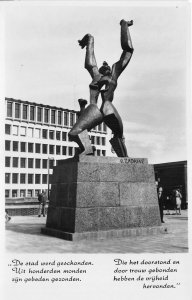 Lot 60 rotterdam netherlands real photo monument may 1940 the destroyed city