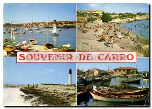 Modern Postcard Souvenir De Carro Port Little Fish Hall Beach Lighthouse