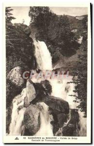 Old Postcard Bagneres de Bigorre La Vallee Gripp Cascade Tramzaygues