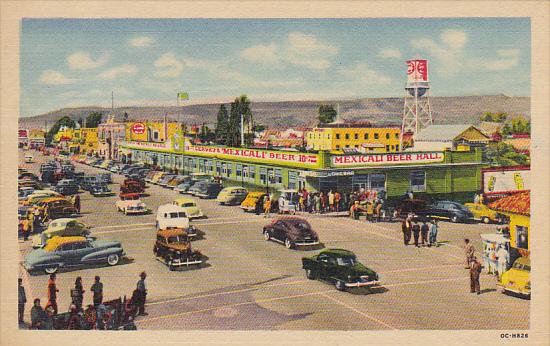 Mexicali Beer Hall Longest Bar In The World Tijuana Mexico Curteich