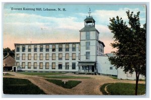 Lebanon New Hampshire Postcard Everett Knitting Mill Field 1948 Vintage Antique