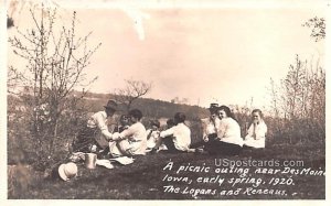Picnic Outing Early Spring 1920 - Des Moines, Iowa IA