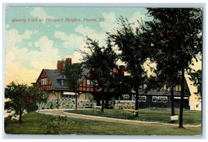 1914 Country Club At Prospect Heights Peoria Illinois IL Posted Vintage Postcard