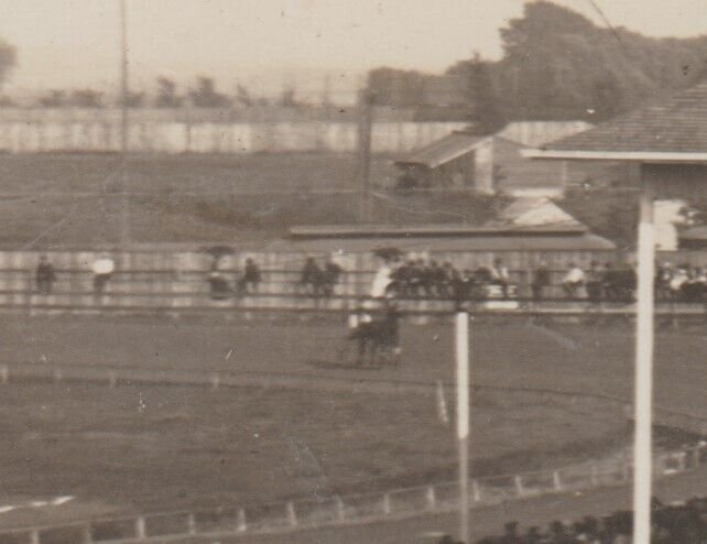 Mason City IOWA RPPC 1908 COUNTY FAIR Sideshow Tents Booths HARNESS HORSE RACE 