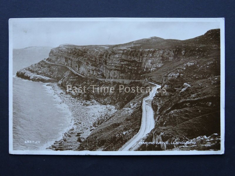 North Wales LLANDUDNO Marine Drive c1920's RP Postcard by Valentine